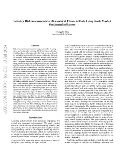 Industry Risk Assessment via Hierarchical Financial Data Using Stock
  Market Sentiment Indicators