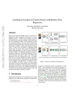 Learning to Localize in Unseen Scenes with Relative Pose Regressors