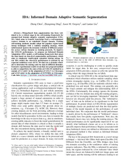 IDA: Informed Domain Adaptive Semantic Segmentation