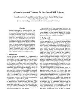 A System's Approach Taxonomy for User-Centred XAI: A Survey