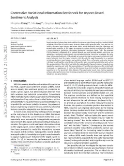 Contrastive variational information bottleneck for aspect-based
  sentiment analysis