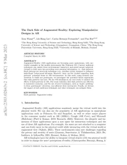 The Dark Side of Augmented Reality: Exploring Manipulative Designs in AR