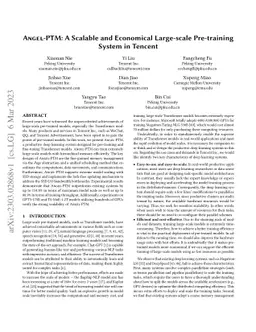 Angel-PTM: A Scalable and Economical Large-scale Pre-training System in
  Tencent