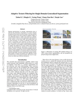 Adaptive Texture Filtering for Single-Domain Generalized Segmentation