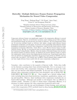 Butterfly: Multiple Reference Frames Feature Propagation Mechanism for
  Neural Video Compression