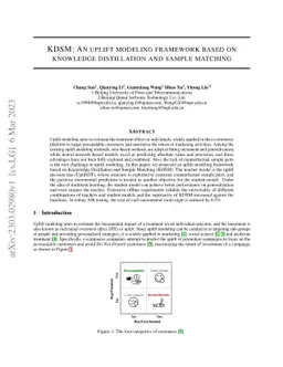 KDSM: An uplift modeling framework based on knowledge distillation and
  sample matching