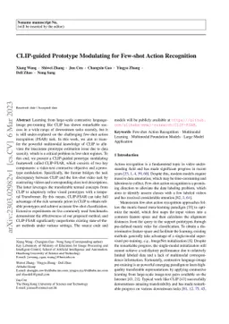 CLIP-guided Prototype Modulating for Few-shot Action Recognition