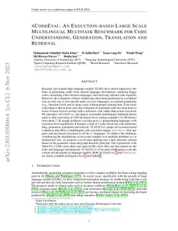 xCodeEval: A Large Scale Multilingual Multitask Benchmark for Code
  Understanding, Generation, Translation and Retrieval