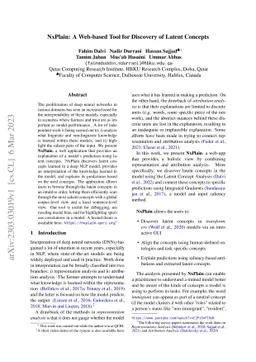 NxPlain: Web-based Tool for Discovery of Latent Concepts