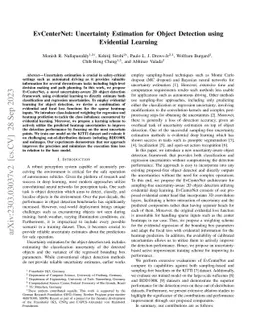 EvCenterNet: Uncertainty Estimation for Object Detection using
  Evidential Learning