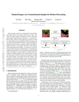 Masked Images Are Counterfactual Samples for Robust Fine-tuning