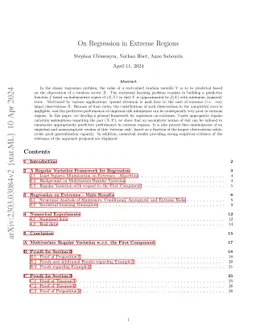 On Regression in Extreme Regions