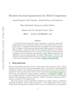 Rotation Invariant Quantization for Model Compression