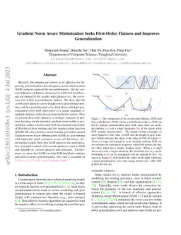 Gradient Norm Aware Minimization Seeks First-Order Flatness and Improves
  Generalization