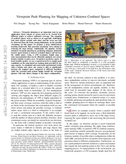 Viewpoint Push Planning for Mapping of Unknown Confined Spaces