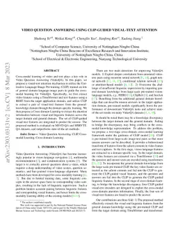 Video Question Answering Using CLIP-Guided Visual-Text Attention