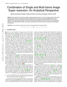 Combination of Single and Multi-frame Image Super-resolution: An
  Analytical Perspective