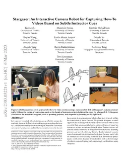 Stargazer: An Interactive Camera Robot for Capturing How-To Videos Based
  on Subtle Instructor Cues