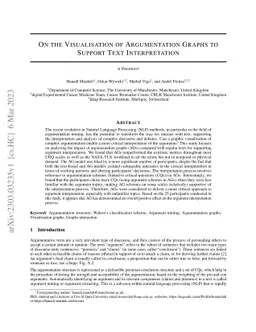 On the Visualisation of Argumentation Graphs to Support Text
  Interpretation
