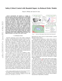 Safety-Critical Control with Bounded Inputs via Reduced Order Models