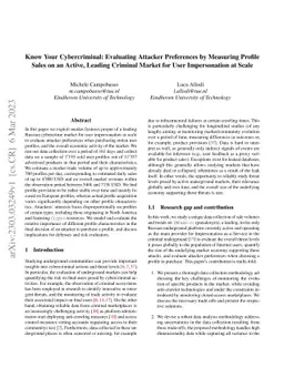 Know Your Cybercriminal: Evaluating Attacker Preferences by Measuring
  Profile Sales on an Active, Leading Criminal Market for User Impersonation at
  Scale