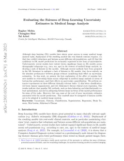 Evaluating the Fairness of Deep Learning Uncertainty Estimates in
  Medical Image Analysis