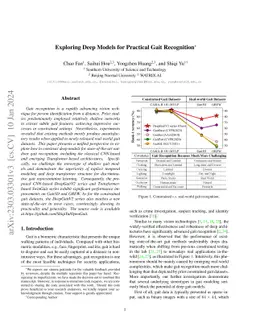 Exploring Deep Models for Practical Gait Recognition