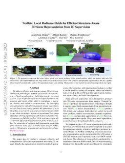 Nerflets: Local Radiance Fields for Efficient Structure-Aware 3D Scene
  Representation from 2D Supervision