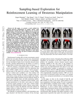 Sampling-based Exploration for Reinforcement Learning of Dexterous
  Manipulation