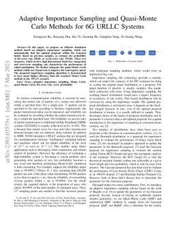 Adaptive Importance Sampling and Quasi-Monte Carlo Methods for 6G URLLC
  Systems