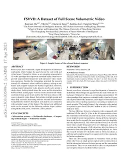 FSVVD: A Dataset of Full Scene Volumetric Video