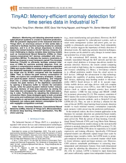 TinyAD: Memory-efficient anomaly detection for time series data in
  Industrial IoT