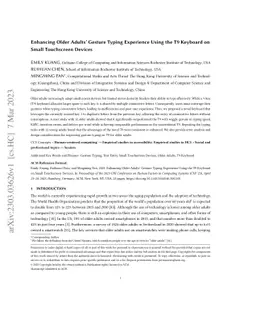 Enhancing Older Adults' Gesture Typing Experience Using the T9 Keyboard
  on Small Touchscreen Devices