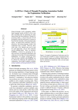 CoTEVer: Chain of Thought Prompting Annotation Toolkit for Explanation
  Verification
