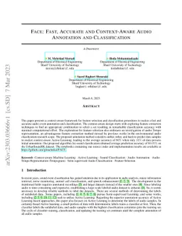 Face: Fast, Accurate and Context-Aware Audio Annotation and
  Classification