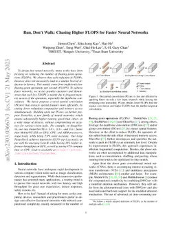 Run, Don't Walk: Chasing Higher FLOPS for Faster Neural Networks