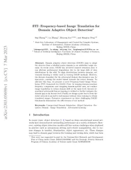 FIT: Frequency-based Image Translation for Domain Adaptive Object
  Detection
