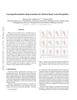 Learning Discriminative Representations for Skeleton Based Action
  Recognition