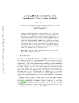 Learning Hamiltonian Systems with Mono-Implicit Runge-Kutta Methods