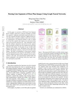 Parsing Line Segments of Floor Plan Images Using Graph Neural Networks