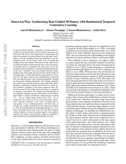 DanceAnyWay: Synthesizing Beat-Guided 3D Dances with Randomized Temporal
  Contrastive Learning