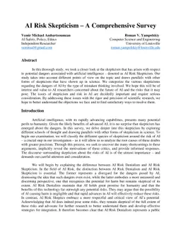 AI Risk Skepticism, A Comprehensive Survey