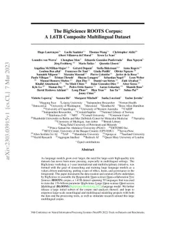 The BigScience ROOTS Corpus: A 1.6TB Composite Multilingual Dataset