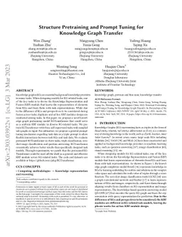 Structure Pretraining and Prompt Tuning for Knowledge Graph Transfer