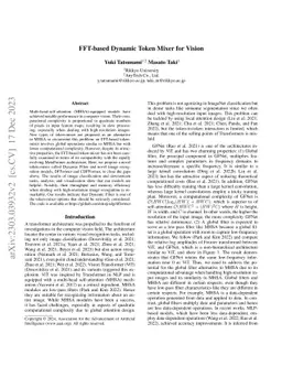 FFT-based Dynamic Token Mixer for Vision