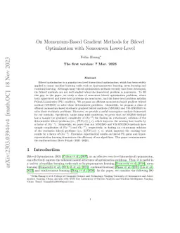 On Momentum-Based Gradient Methods for Bilevel Optimization with
  Nonconvex Lower-Level