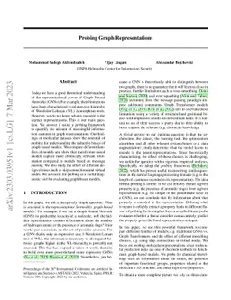 Probing Graph Representations