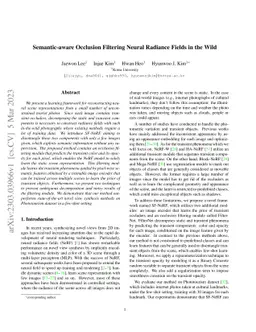 Semantic-aware Occlusion Filtering Neural Radiance Fields in the Wild