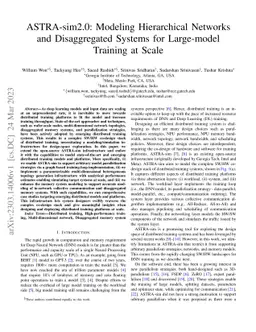 ASTRA-sim2.0: Modeling Hierarchical Networks and Disaggregated Systems
  for Large-model Training at Scale