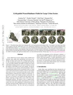 Grid-guided Neural Radiance Fields for Large Urban Scenes
